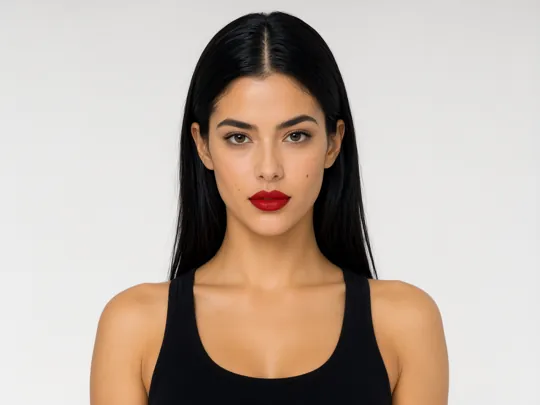 Lucía, AI model, face close-up