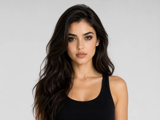 Yasmine, AI model, face close-up