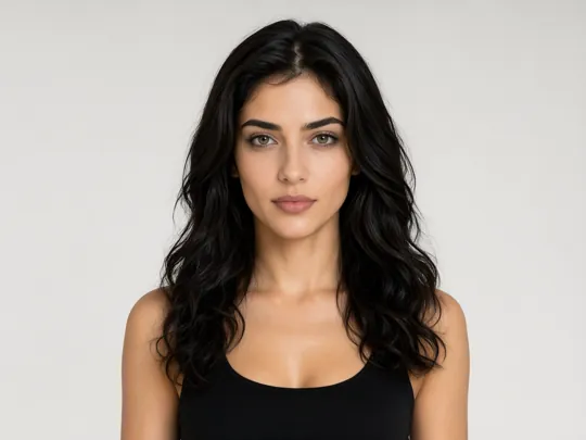 Shirin, AI casting model, face close-up