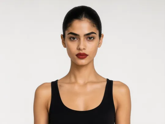 Priya, AI model, face close-up