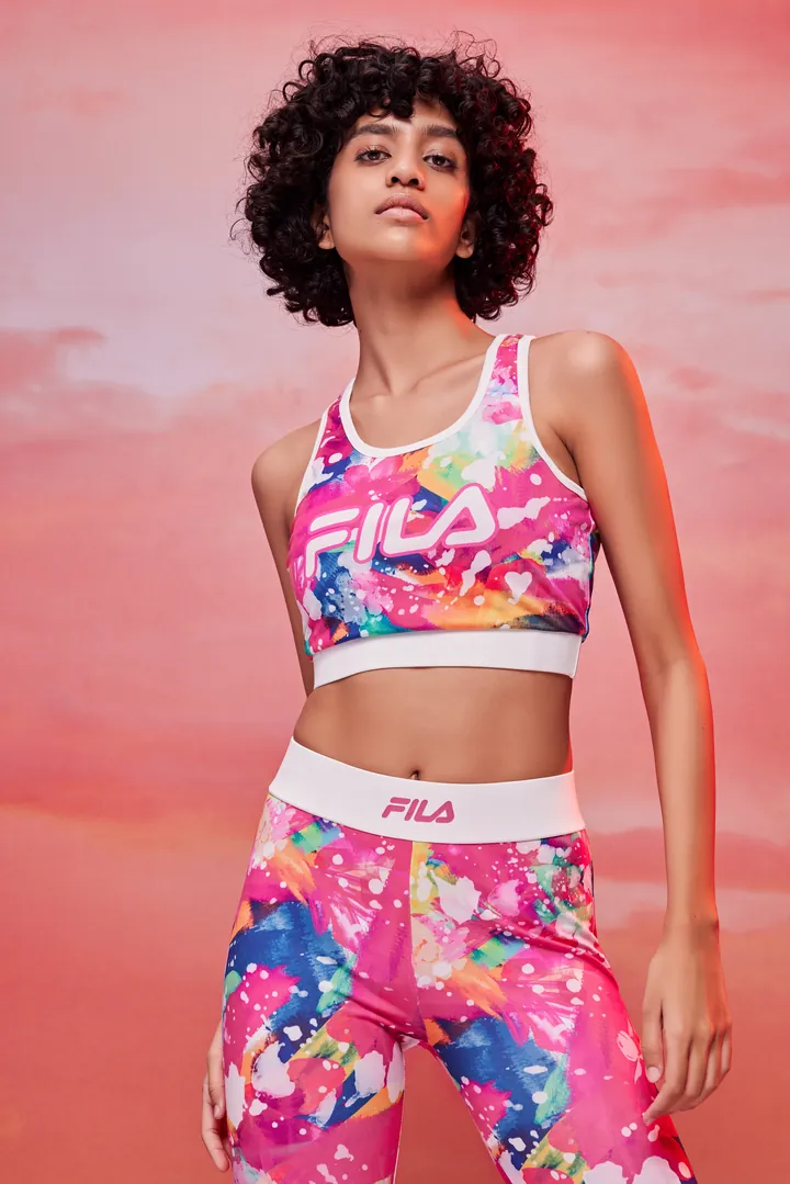 Print on pink. Fashion image, retouching by Mohammed Yasin.