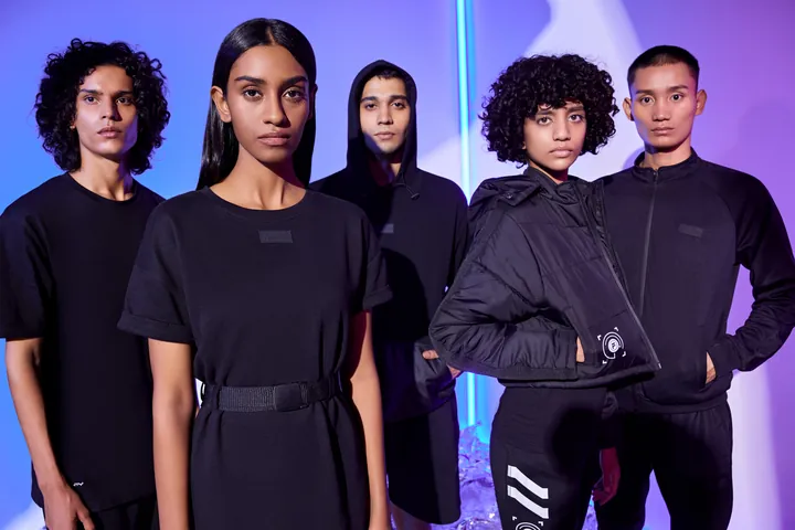 Black line-up. Fashion image, retouching by Mohammed Yasin.