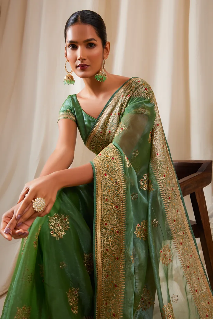 Emerald drape. Fashion image, retouching by Mohammed Yasin.
