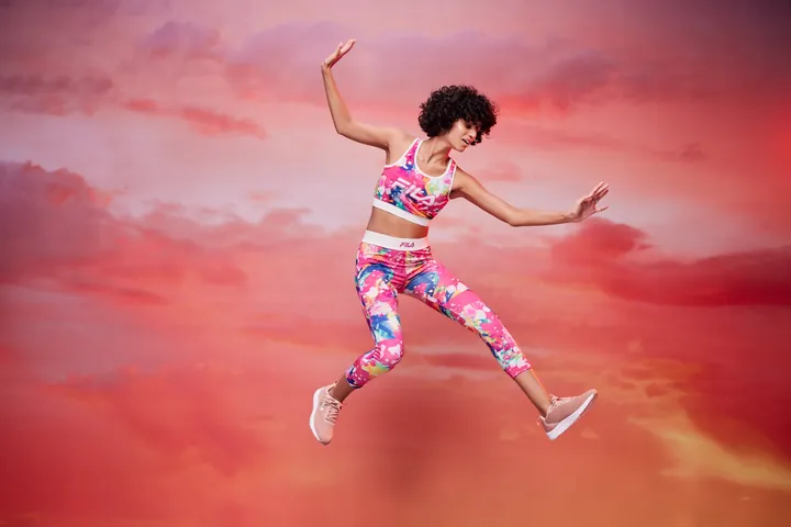 Sunset leap. Fashion image, retouching by Mohammed Yasin.