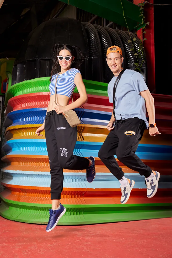 Rainbow jump. Fashion image, retouching by Mohammed Yasin.